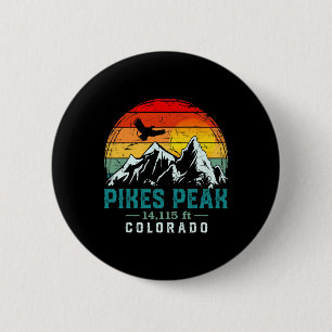 Retro Pikes Peak Berg Colorado Distressed Hiki Button