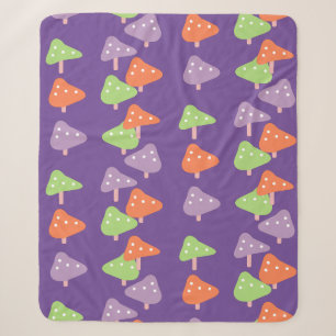 Retro Pilz Farbige Muster Kinder Sherpadecke