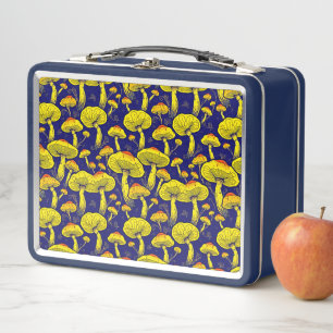 Retro-Pilz-Lunchbox - Stylisch & Einzigartig Metall Brotdose