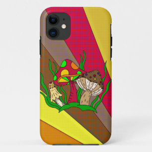 Retro-Pilze Vintage-Farben Pop-Art  Case-Mate iPhone Hülle