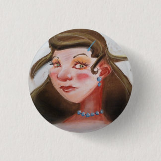 Retro-Pin-up-Girl 1950er Jahre Vintage Button