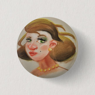 Retro-Pin-up-Girl 1950er Jahre Vintage Button