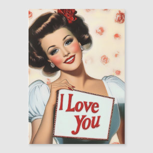 Retro Pin-Up Liebe Magneteinladung