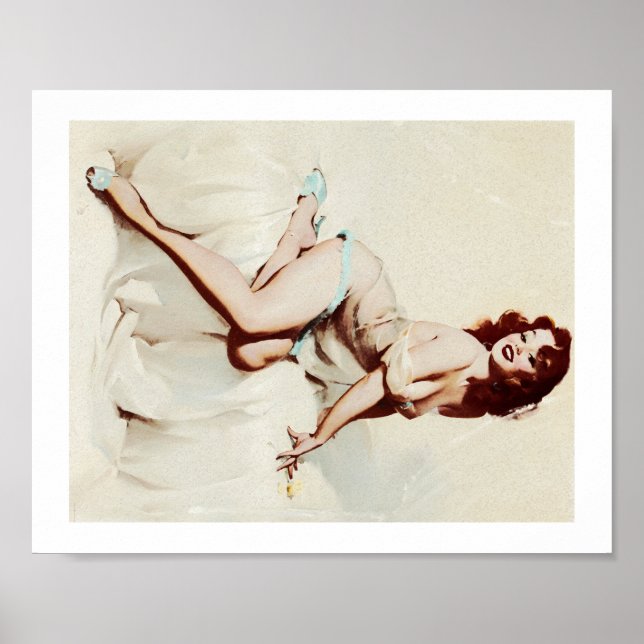 Retro-Pin-Up Mädchen Poster (Vorne)