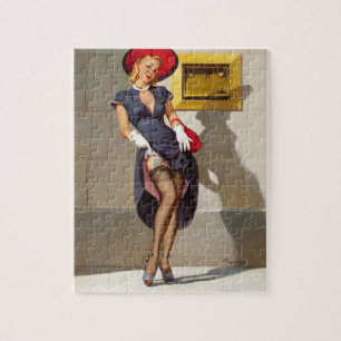 Retro Pin-Up Mädchen Puzzle
