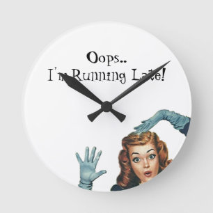 Retro Pin-up Verspätung Hoppla Geschenk Uhr Vintag