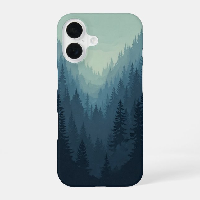 Retro Pine Valley iPhone 16 Hülle (Rückseite)