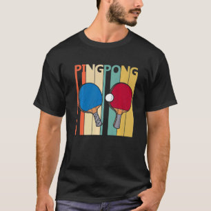 Retro Ping Pong für Männer Pong für Kinder Po T-Shirt