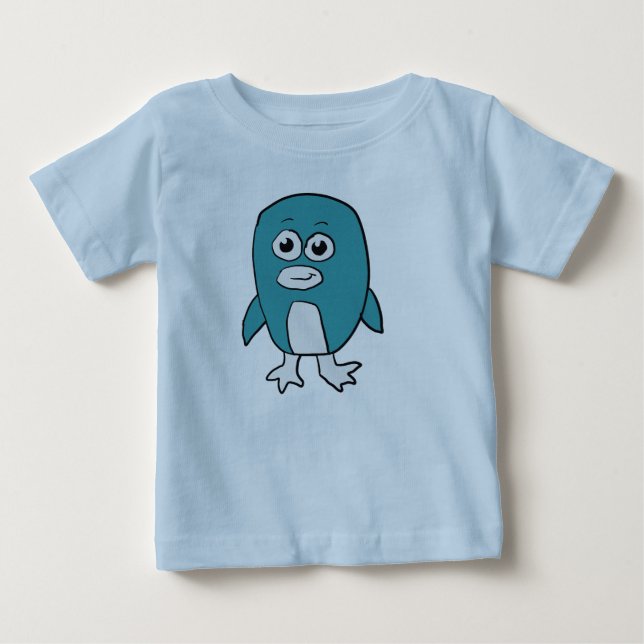 Retro Pinguin Baby T-shirt (Vorderseite)