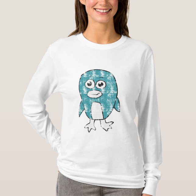 Retro Pinguin T-Shirt (Vorderseite)
