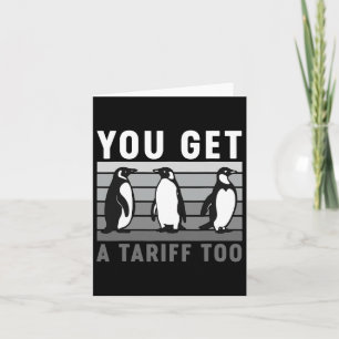 Retro Pinguine Sie Got einen Zoll zu Anti-Zoll und Karte