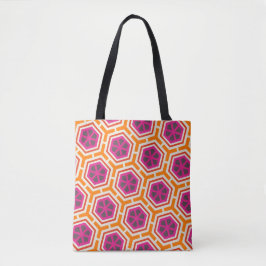 Retro Pink and Orange Modern Geometric Pattern