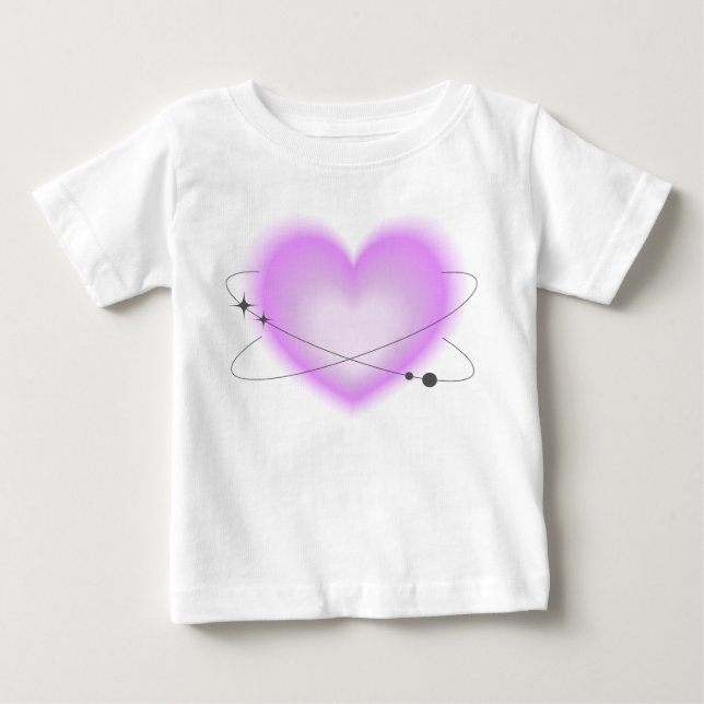 Retro Pink Atomherz Baby T-shirt (Vorderseite)