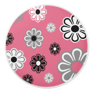 Retro Pink Blume Power Keramik Drehknopf Keramikknauf