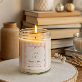 Retro Pink Bow Cafe Bebe Girl Coffee Baby Shower Quadratischer Aufkleber