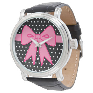 Retro Pink Bow Watch Armbanduhr