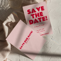 Retro Pink Bright Funky Bold Moderne einzigartige