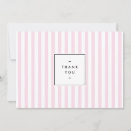 Retro Pink Candy Stripes Vielen Dank Mitteilungskarte