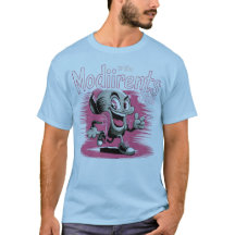 Retro Pink Cartoon Character T-Shirt