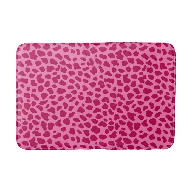 Retro Pink Cheetah Print Trendy y2k Ästhetik Badematte (Vorderseite)