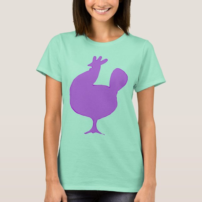 Retro Pink Chicken T-Shirt (Vorderseite)