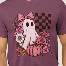 Retro Pink Coquette Ghost Girl mit Bow Halloween