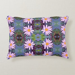 Retro Pink Daisy Blume Pattern Dekokissen