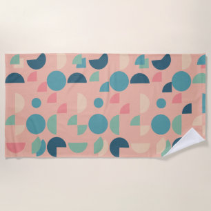 Retro Pink farbenfrohe moderne geometrische Tribal Strandtuch