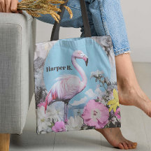 Retro Pink Flamingo Collage