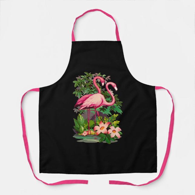 Retro Pink Flamingos Classic Schürze (Vorderseite)