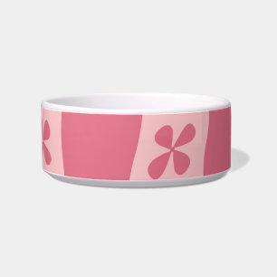 Retro Pink Gelb gedecktes Muster Napf