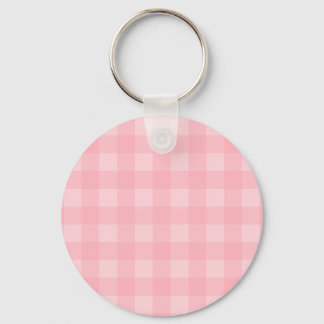 Retro Pink Gingham Checkered Pattern Hintergrund Schlüsselanhänger