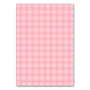 Retro Pink Gingham Checkered Pattern Hintergrund Tischnummer