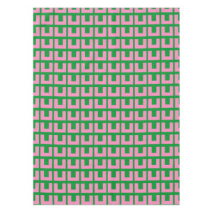 Retro Pink Green Geometric Mitte Jahrhundert Moder Tischdecke