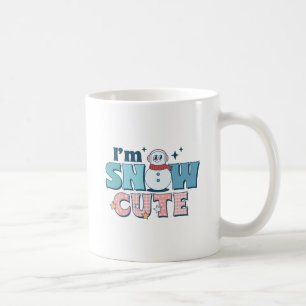 Retro Pink ich bin Schnee Niedlich Winter Schneema Kaffeetasse