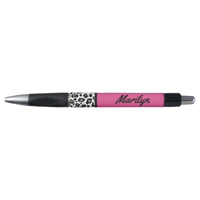 Retro Pink Leopard Writing Pens Gift Kugelschreiber (Vorderseite)
