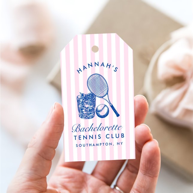 Retro Pink Letzte Swing vor dem Ring Tennis Bach Geschenkanhänger (Von Creator hochgeladen)