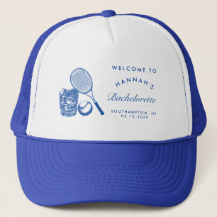 Retro Pink Letzter Schwung vor dem Ring Tennis Bac Truckerkappe