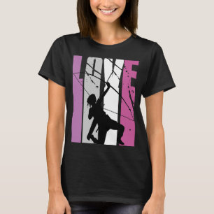 Retro Pink Live Liebe Bogenlehrerin Frauen Geburts T-Shirt