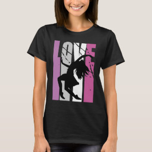 Retro Pink Live Liebe Dance Coach Womens Birthday T-Shirt