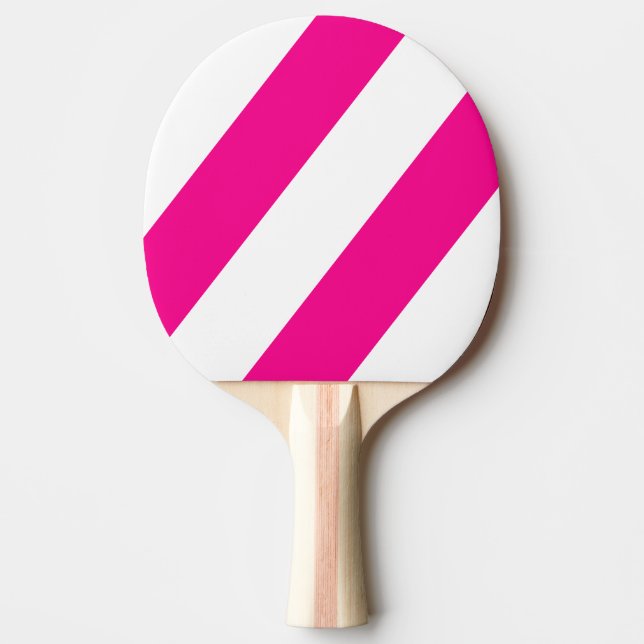 Retro Pink Lollipop Drei fette Streifen Tischtennis Schläger (Vorderseite)