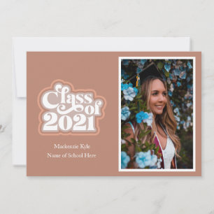 Retro Pink Moderne Ankündigung Klasse 2021