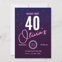 Retro Pink Neon Unartig 40. Geburtstag