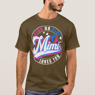 Retro Pink oder Blue Mimi Lieben Sie Baby Geschlec T-Shirt