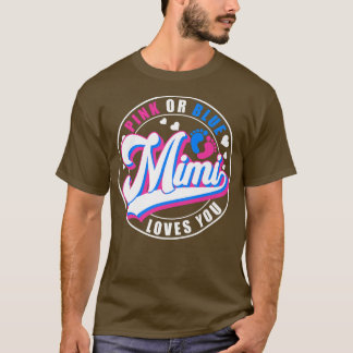 Retro Pink oder Blue Mimi Lieben Sie Baby Geschlec T-Shirt