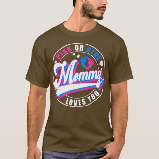 Retro Pink oder Blue Mommy Lieben Sie Baby Geschle T-Shirt