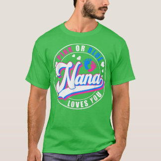 Retro Pink oder Blue Nana Lieben Sie Baby Geschlec T-Shirt