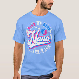 Retro Pink oder Blue Nana Lieben Sie Baby Geschlec T-Shirt