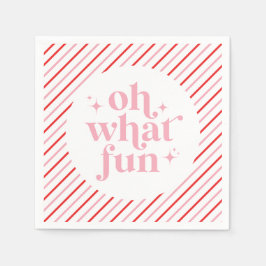 Retro Pink Oh, was Spaß Serviette