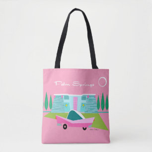 Retro Pink Palm Springs Tasche